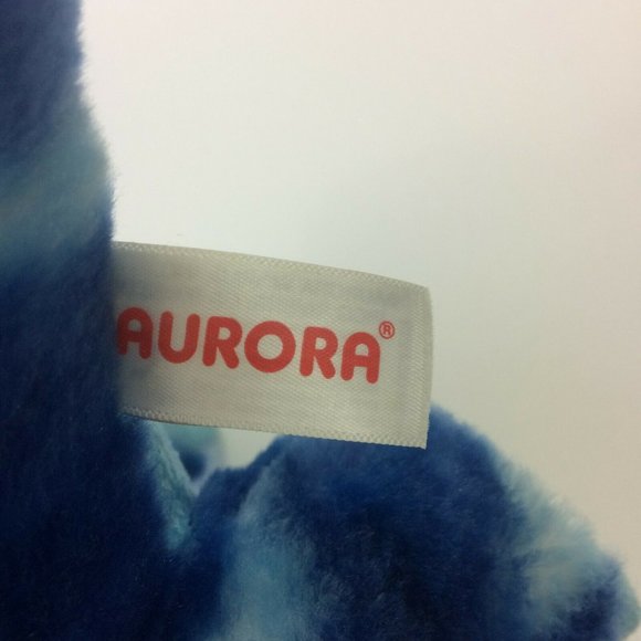 Aurora Dinosaur Brontosaurus Plush Long Neck Blue Tie Dye 15” Stuffed Animal Toy - Picture 8 of 12